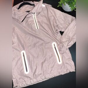 Superdry Womens Peachy Pink Gym Funnel Neck Shell Hooded Jacket Size Small EUC